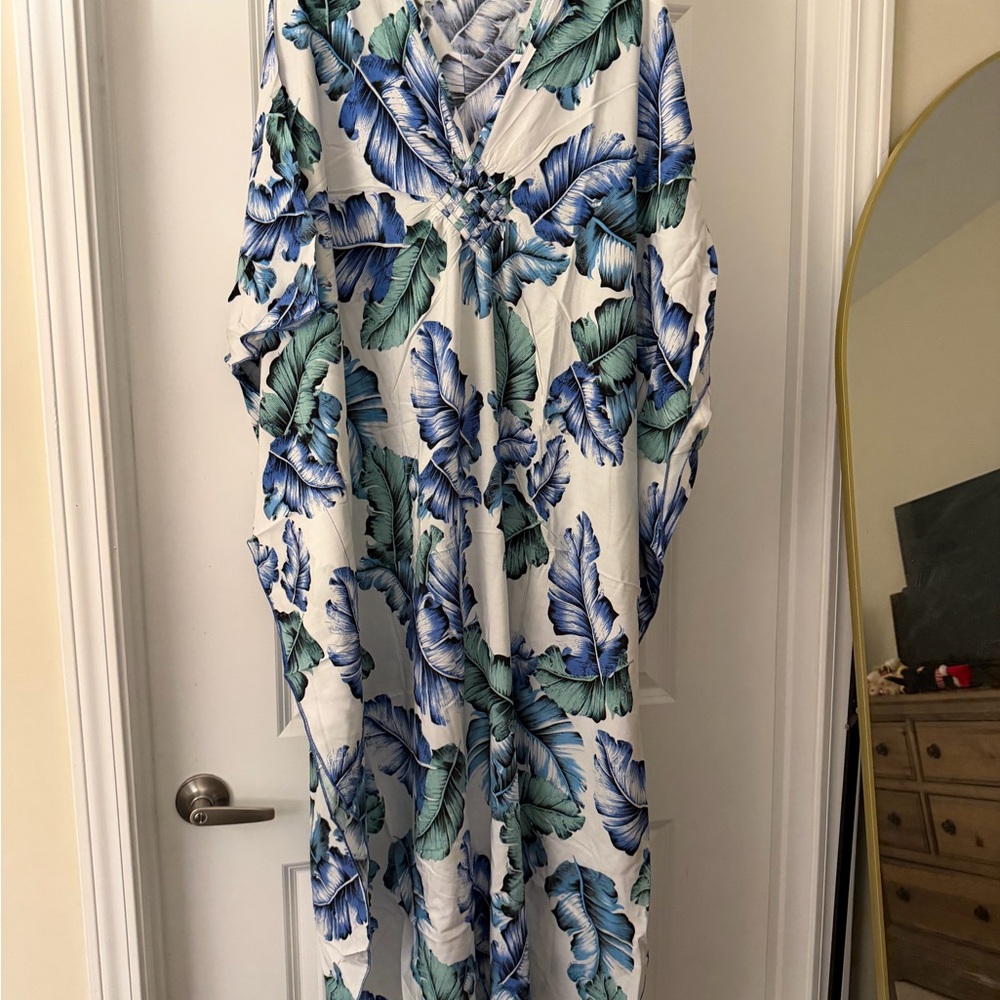 Tropical Leaf Print Jumpsuit